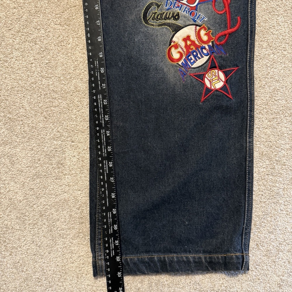 Negro League Baseball Museum NLBM NLBPA MLB Embroidered Denim Jacket Pants Set - Picture 15 of 16